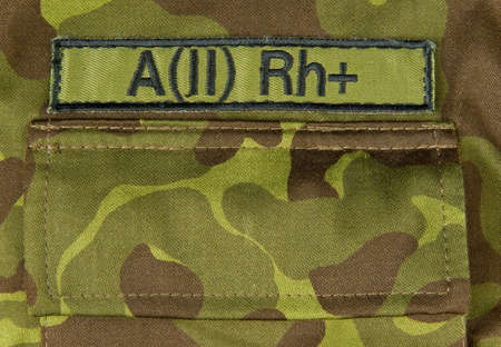 Blood type on military jacket