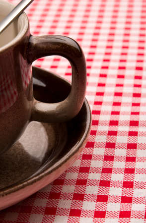 Coffee cup with spoon.の写真素材