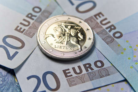 Lithuanian new euro moneyの写真素材