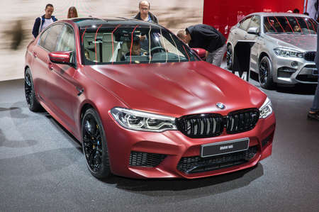 Frankfurt-September 20: BMW M5  at the Frankfurt International Motor Show on September 20, 2017 in Frankfurtのeditorial素材