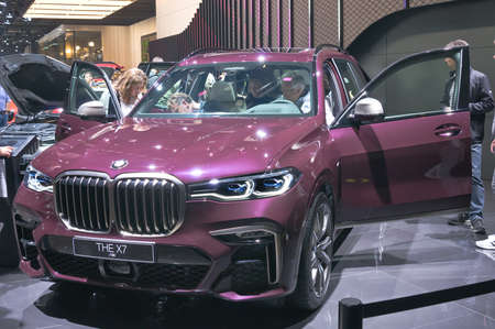 Frankfurt-September 19:  BMW X7 at the Frankfurt International Motor Show on September 19, 2019 in...