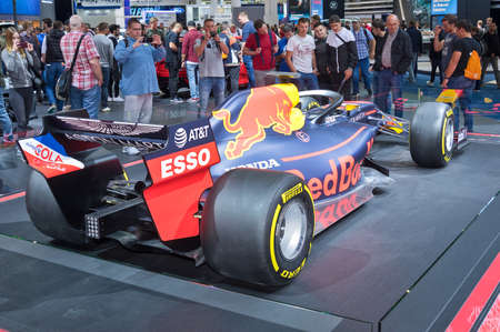 Frankfurt-September 19:  Aston Martin Red Bull Racing RB15 at the Frankfurt International Motor Show...