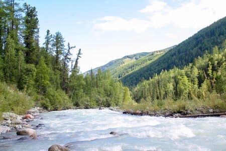 Russia, Republic of Altai. Very beautiful pictures of nature in Altai Altai High snow-capped...