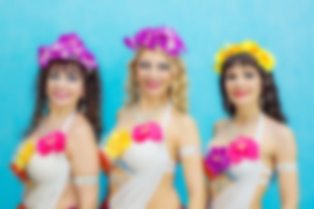 Blurred image of girls dancers in bright national clothes. Blurred image of girls dancers in bright national clothes.の写真素材