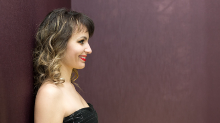 Portrait of a woman 30 years old.の写真素材