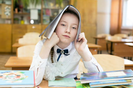 A schoolgirl Made up of a girlfriend