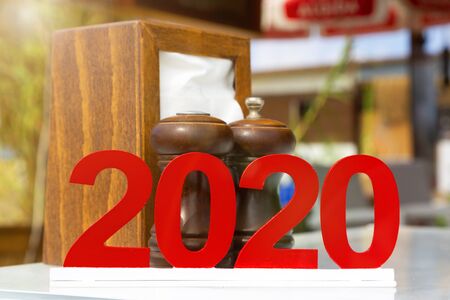 2020 best food recipes, bright sunshine. The most popular recipes for the menu in the new year, popular dishes.の写真素材