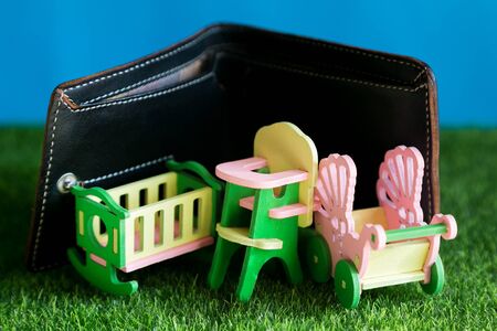 Financial security of families and children. Financial protection of motherhood and childhood Allowances for the maintenance of children, payments to parents Large families. Maternal capital.の写真素材