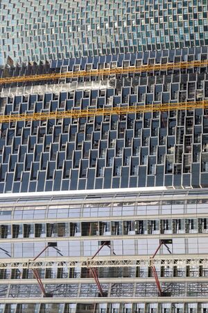 City architecture. Glass and metal texture big city concept