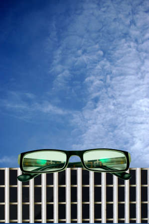 Sunglasses and Skyの写真素材