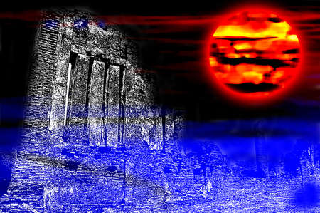 Old civilization and the universeの写真素材
