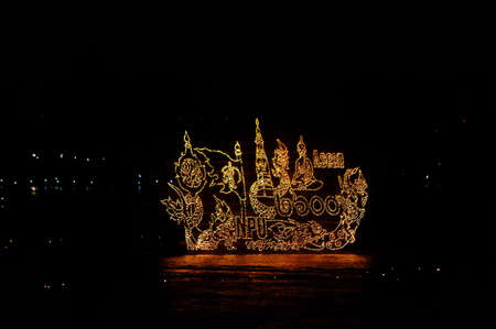 Boats decorated with flamesのeditorial素材