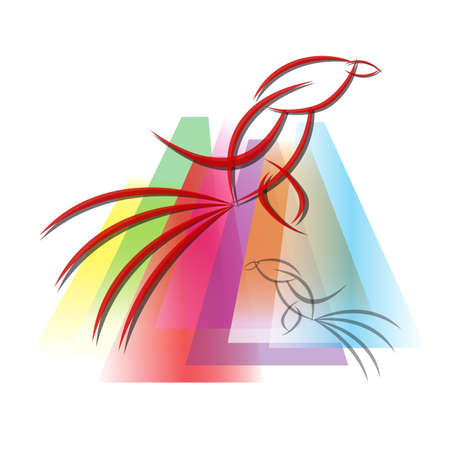 Birds pattern  Colorful texture on white backgroundのイラスト素材