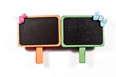 Blackboard for note on the white background の写真素材