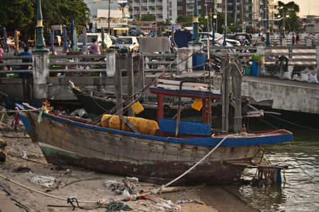 Fishing boats at sea in Thailandのeditorial素材