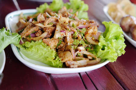 Larb, Pig mince with spicy taste, Thai foodの写真素材
