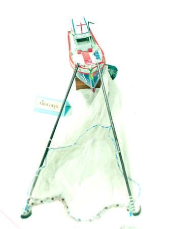 Model old fishing boatの写真素材