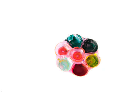 Colorful watercolor paint circlesの写真素材