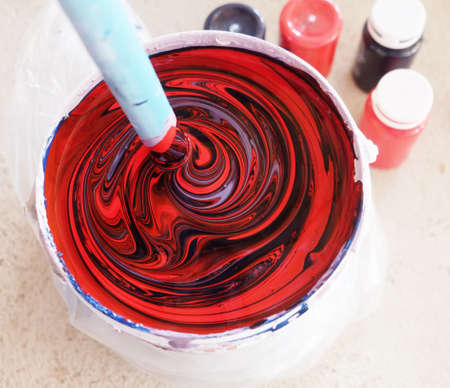 mixing colors by hand
