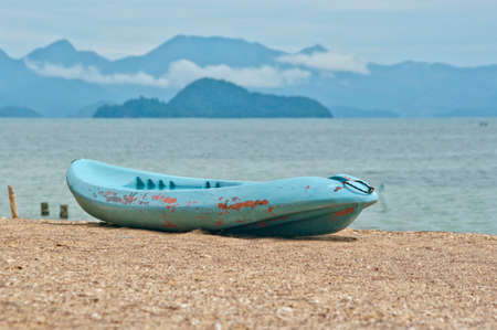 boat on the beachの写真素材