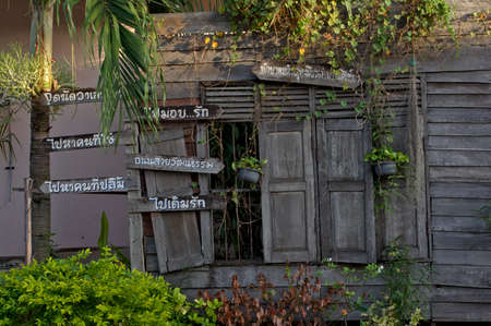 Asia old wood door texture vintage styleの写真素材