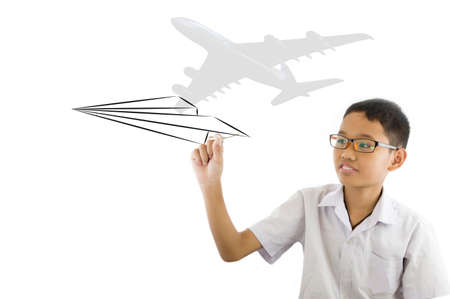 Children want to be an Engineering and  learn new experienceの写真素材