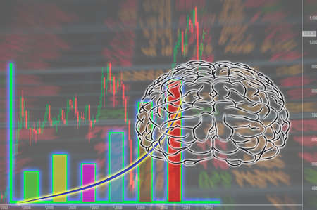 concept businessman stock marketの写真素材