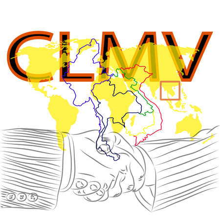 Business Cooperation in Southeast Asia CLMVの写真素材