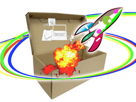 business concept open boxの写真素材