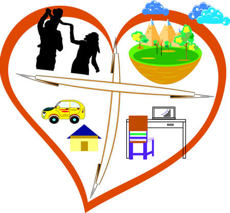 Heart made for loveのイラスト素材