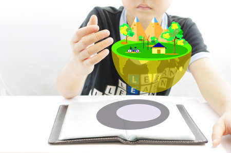 Smart kid get ready learning for new experience, About the world and its housing and energy saving.