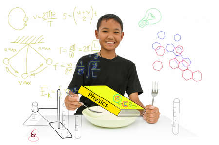 Smart kid get ready learning and science experiments for new experienceの写真素材