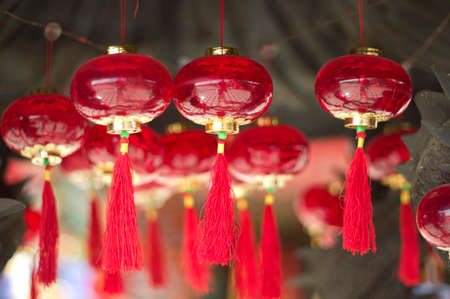 Red chinese lampの写真素材