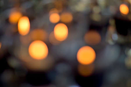abstract light from candle for backgroundの写真素材