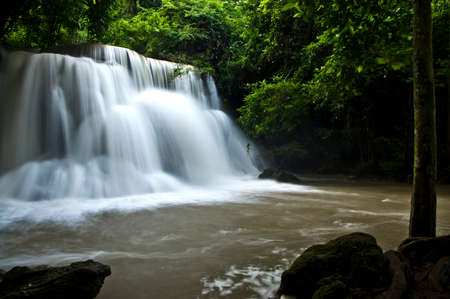 huai mae khamin waterfall kanchanaburiの写真素材