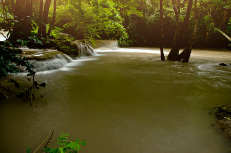 huai mae khamin waterfall kanchanaburiの写真素材