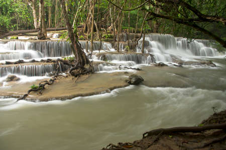 huai mae khamin waterfall kanchanaburiの写真素材