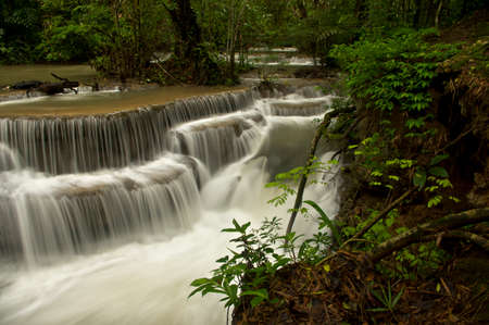huai mae khamin waterfall kanchanaburiの写真素材