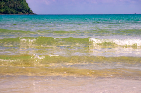 beach and tropical sea - soft focus and vintage effect picture style
