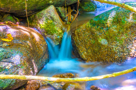 Water Flowing at Mae Kampong Waterfall, Thailand. (Nature)の写真素材