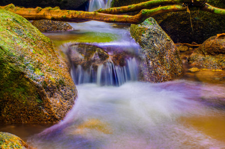 Waterfall at Doi Inthanon National Park, Thailand.の写真素材