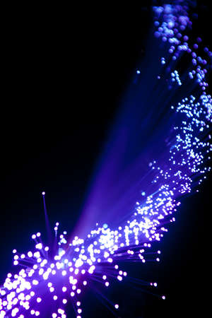 Blue Fiber Optic Cablesの写真素材