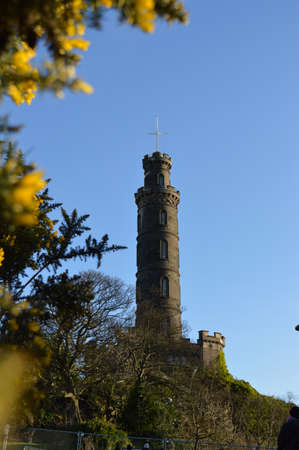 Nelson Monument, Edinburgh - Scotland, United Kingdomの写真素材