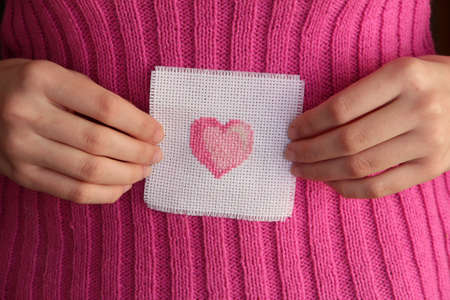 Girl Holding Love Heart