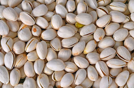 closeup pistachios for backgroundの写真素材