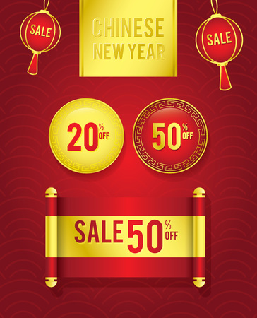 Chinese new year sale.のイラスト素材