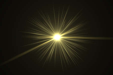 Abstract lens flare light over black background