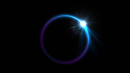 Circular lens flare. Abstract rotational galaxy. Beautiful ellipse border. Luxury shining hole....