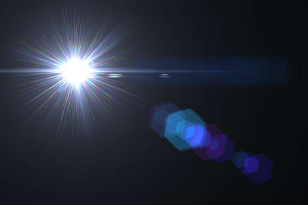 abstract of sun with flare. natural background with lights and sunshine wallpaperの写真素材