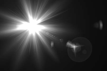 abstract of sun with flare. natural background with lights and sunshine wallpaperの写真素材
